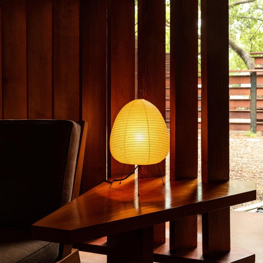 Japanese Paper Table Lamp - Minimalist Design for Living Room & Bedroom Lighting
