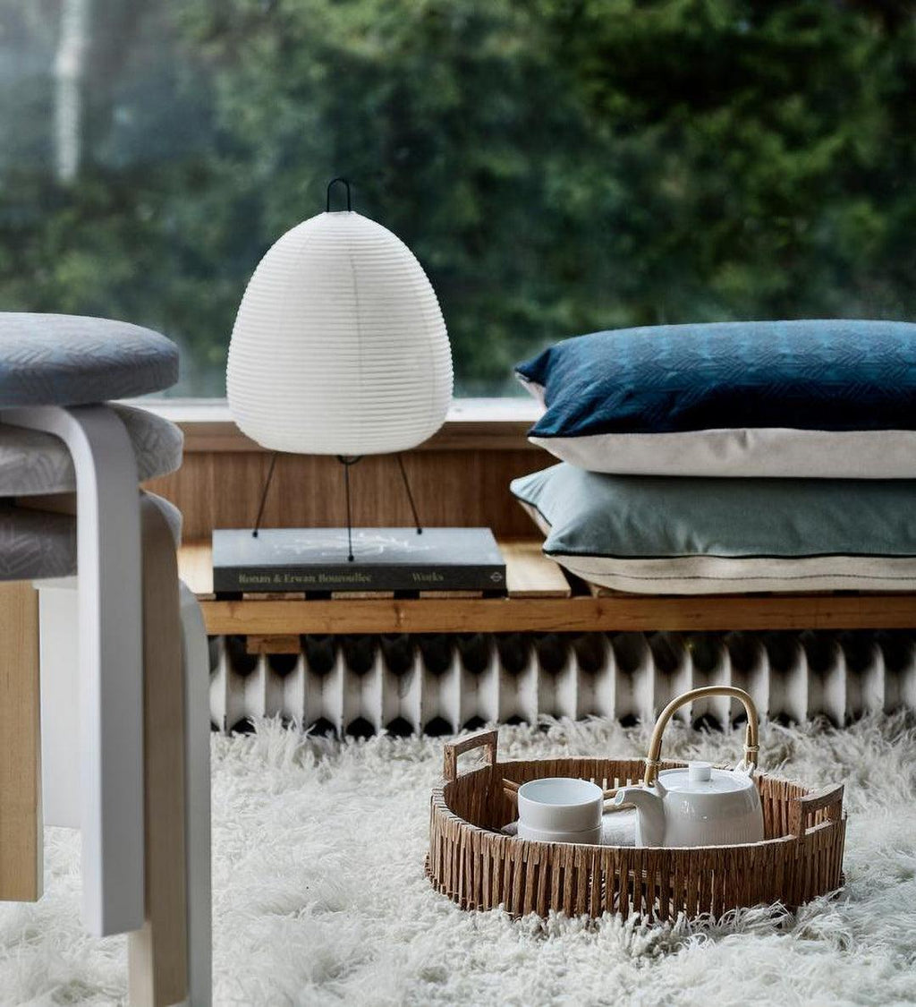 Japanese Paper Table Lamp - Minimalist Design for Living Room & Bedroom Lighting