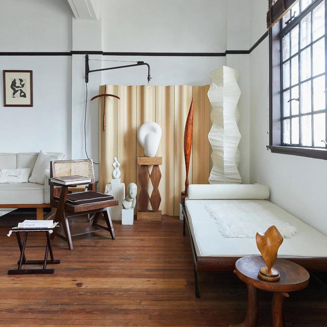 Rice Paper Floor Lamp with Wooden Base - Soft Ambient Lighting for Living Room & Bedroom Decor