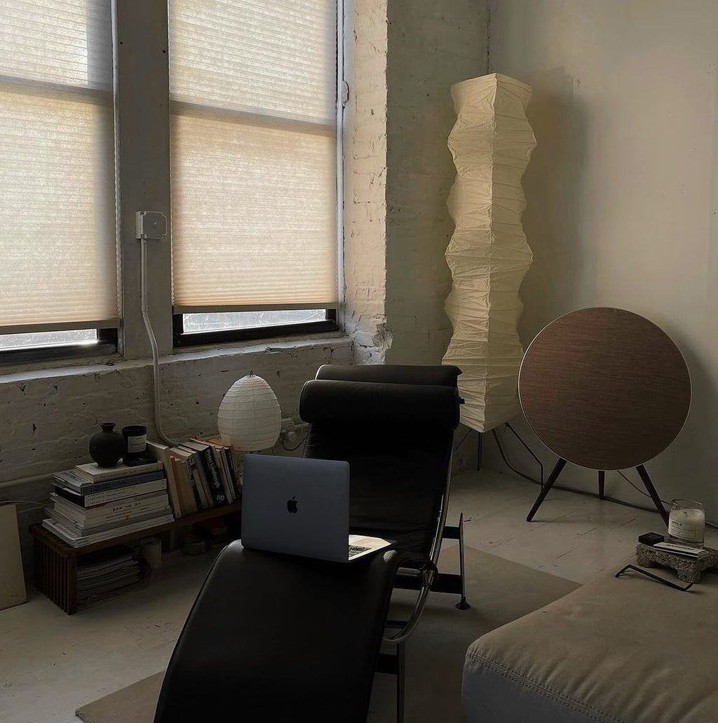 Rice Paper Floor Lamp | Mulberry Paper Shade, Metal Base & Ideal for Indoor Lighting