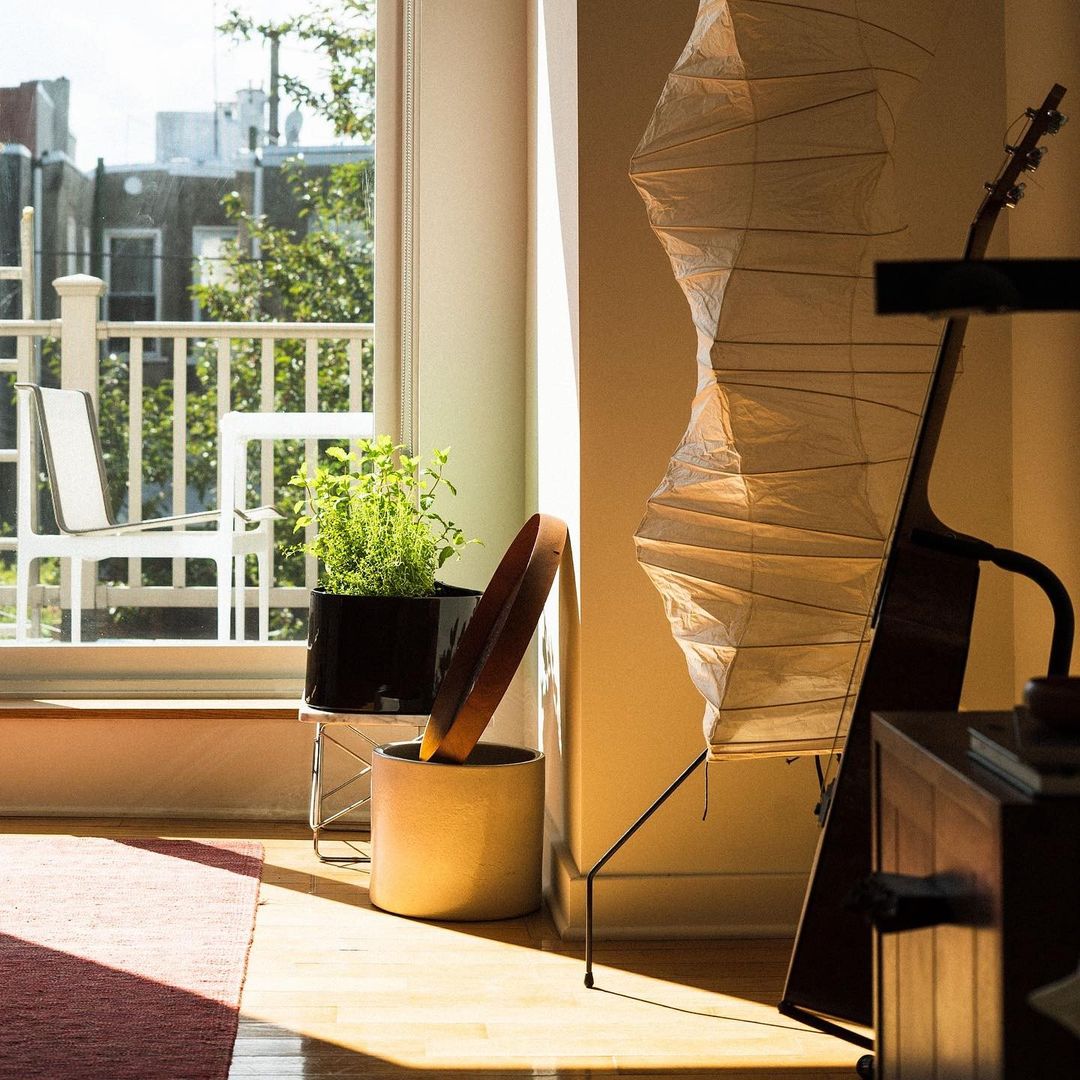 Rice Paper Floor Lamp | Mulberry Paper Shade, Metal Base & Ideal for Indoor Lighting