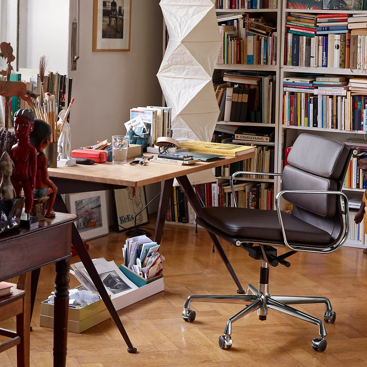 Rice Paper Floor Lamp | Mulberry Paper Shade, Metal Base & Ideal for Indoor Lighting