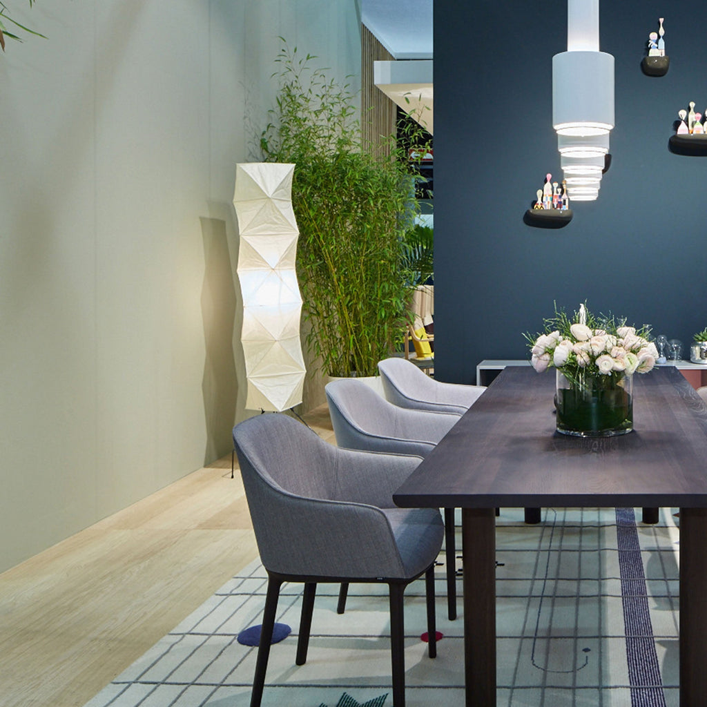 Rice Paper Floor Lamp with Wooden Base - Soft Ambient Lighting for Living Room & Bedroom Decor