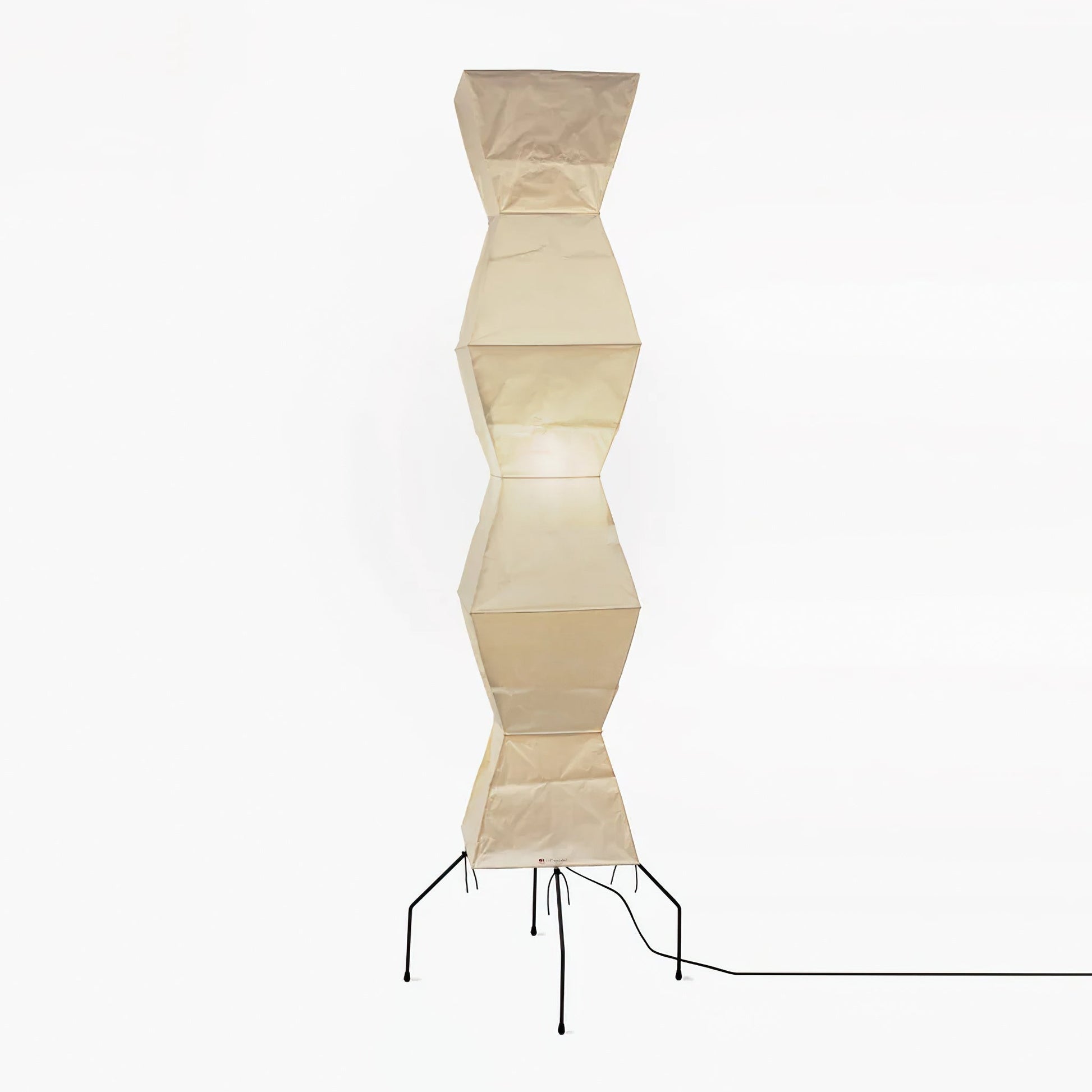 Rice Paper Floor Lamp with Wooden Base - Soft Ambient Lighting for Living Room & Bedroom Decor