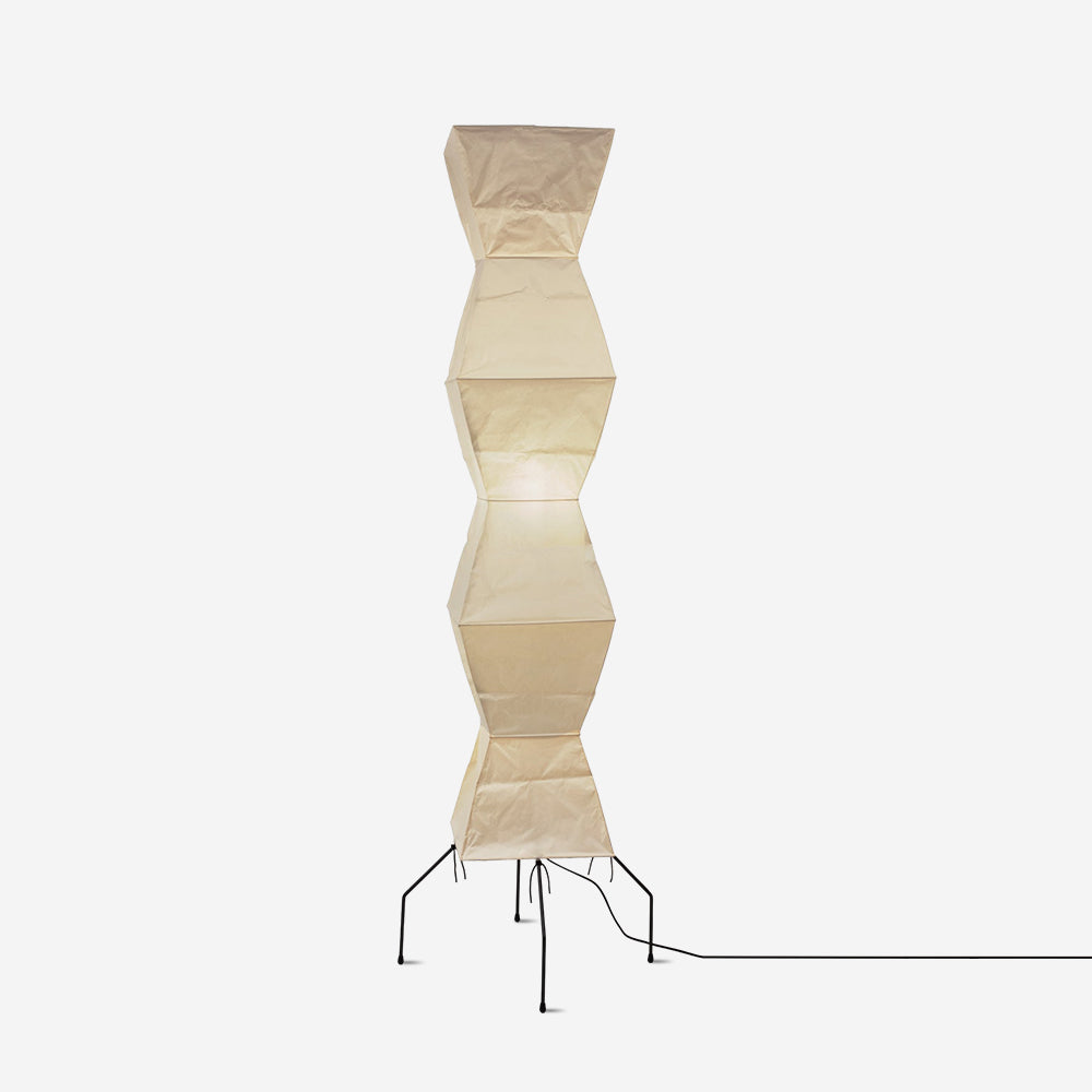 Rice Paper Floor Lamp with Wooden Base - Soft Ambient Lighting for Living Room & Bedroom Decor