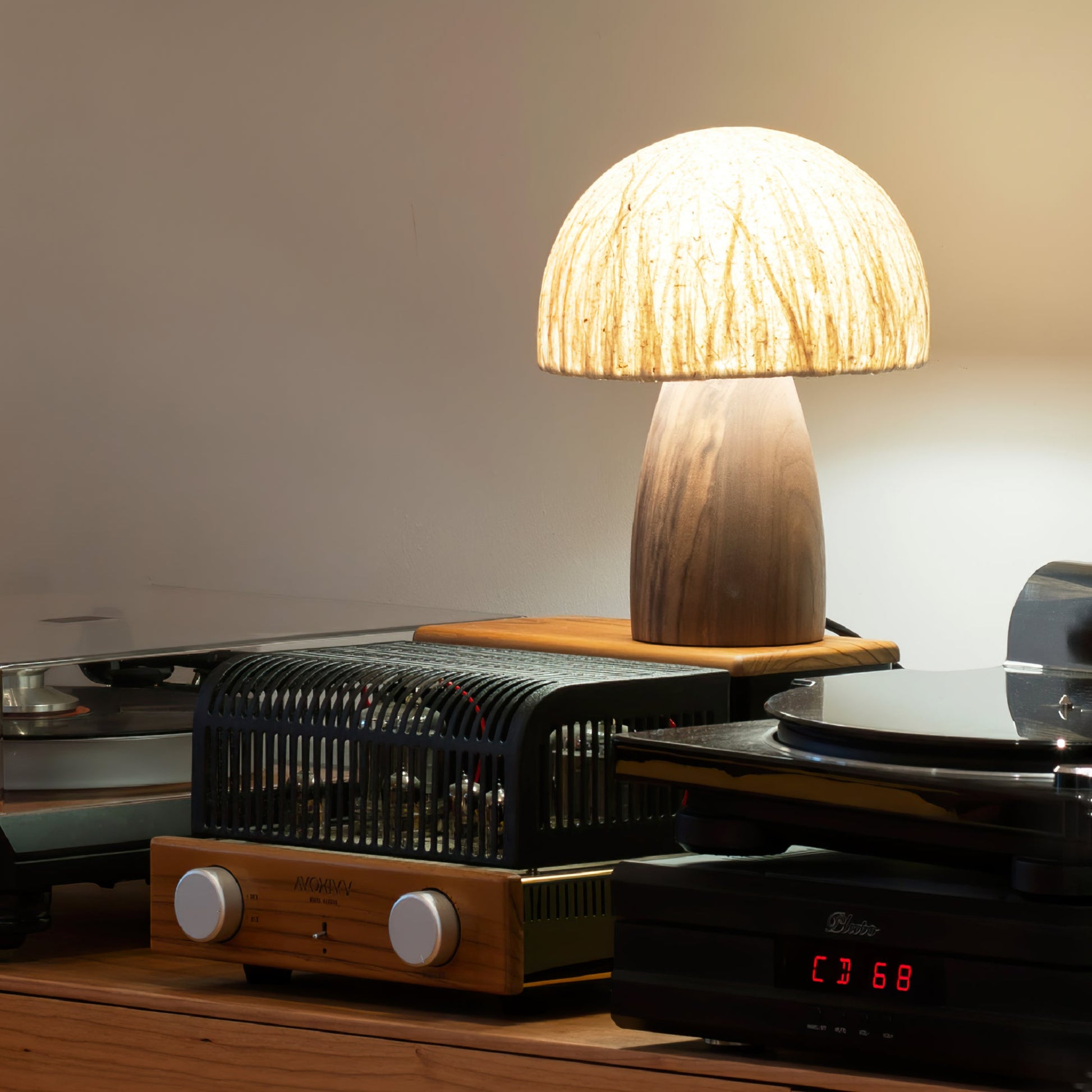 Mushroom Table Lamp with Adjustable Brightness - Modern LED Lighting for Home Decor & Nightstands