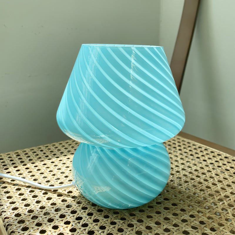 LED Glass Table Lamp - Modern Design with Adjustable Brightness for Living Room & Bedroom Use