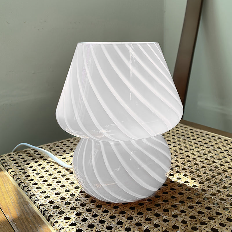 LED Glass Table Lamp - Modern Design with Adjustable Brightness for Living Room & Bedroom Use
