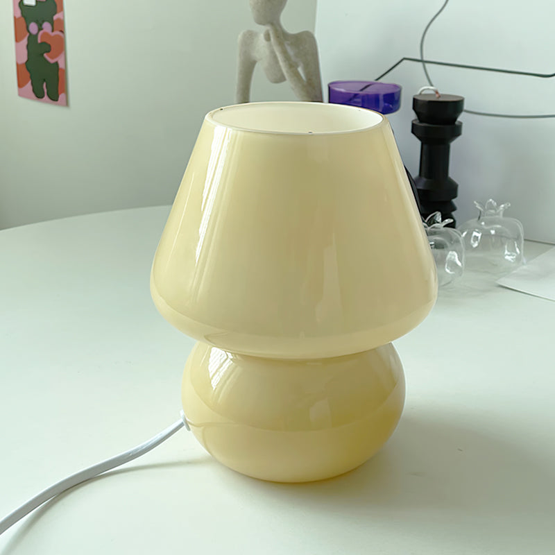 LED Glass Table Lamp - Modern Design with Adjustable Brightness for Living Room & Bedroom Use