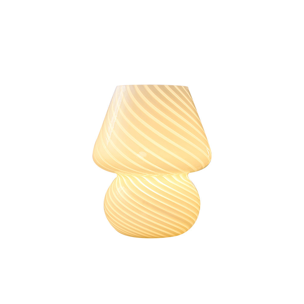 LED Glass Table Lamp - Modern Design with Adjustable Brightness for Living Room & Bedroom Use