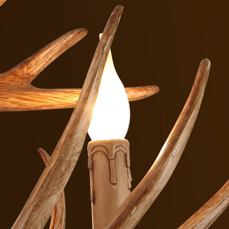 Antler Shape Resin Chandelier | Adjustable Height, Rustic Elegance & Ideal for Living Room, Dining Area, or Entryway