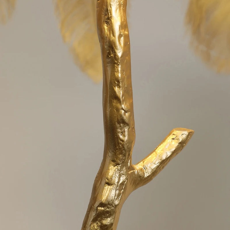 LED Floor Lamp with Feather Palm Design for Living Room & Tropical Decor