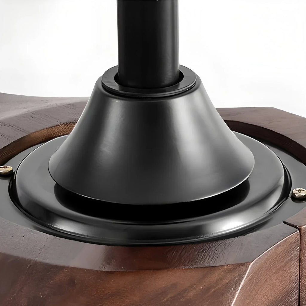 Nordic Solid Wood Ceiling Fan with Light Fixture for Living Room & Bedroom Use