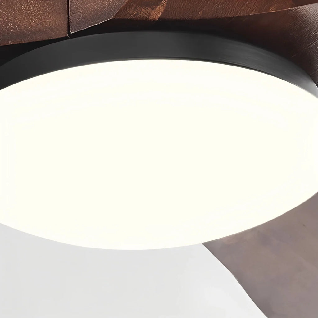 Nordic Solid Wood Ceiling Fan with Light Fixture for Living Room & Bedroom Use