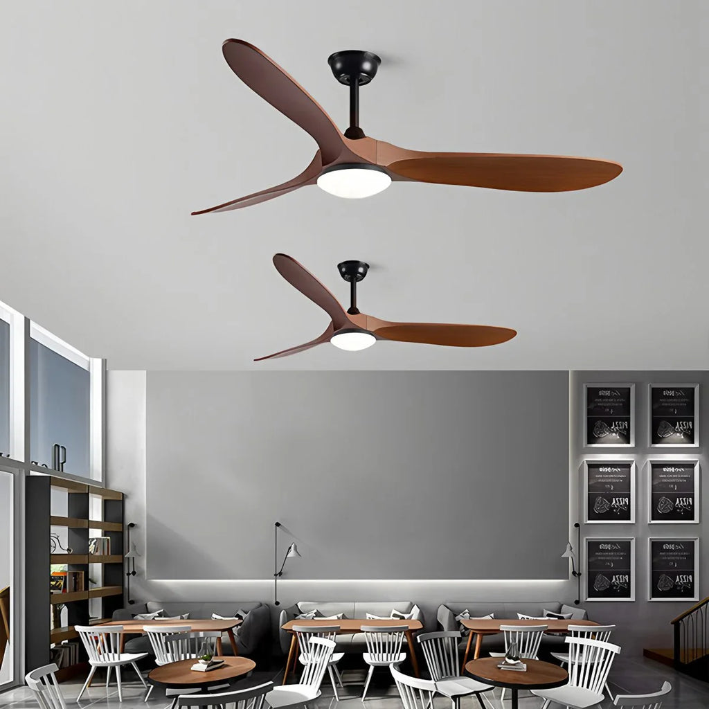 Nordic Solid Wood Ceiling Fan with Light Fixture for Living Room & Bedroom Use