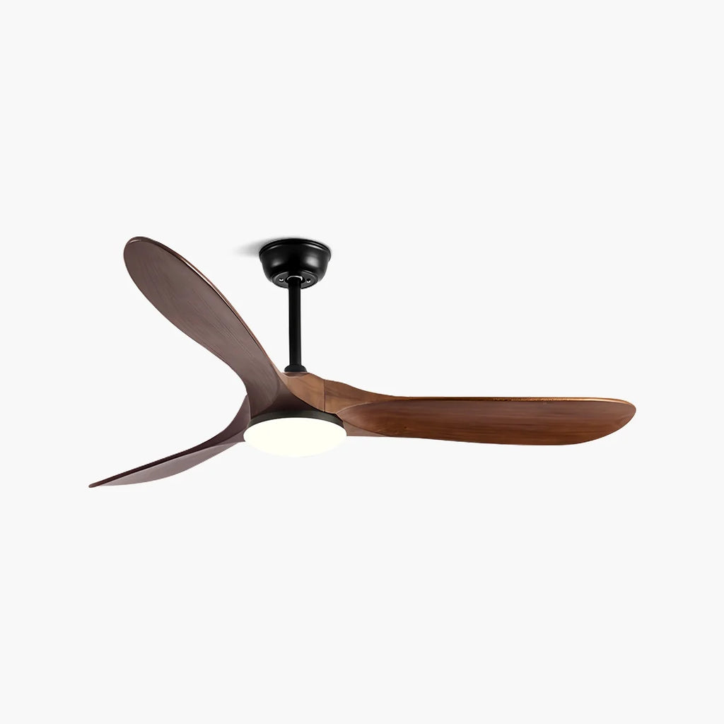 Nordic Solid Wood Ceiling Fan with Light Fixture for Living Room & Bedroom Use
