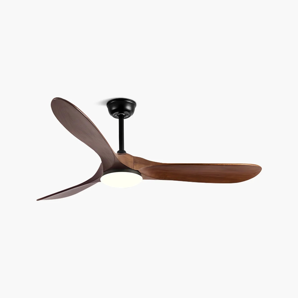Nordic Solid Wood Ceiling Fan with Light Fixture for Living Room & Bedroom Use