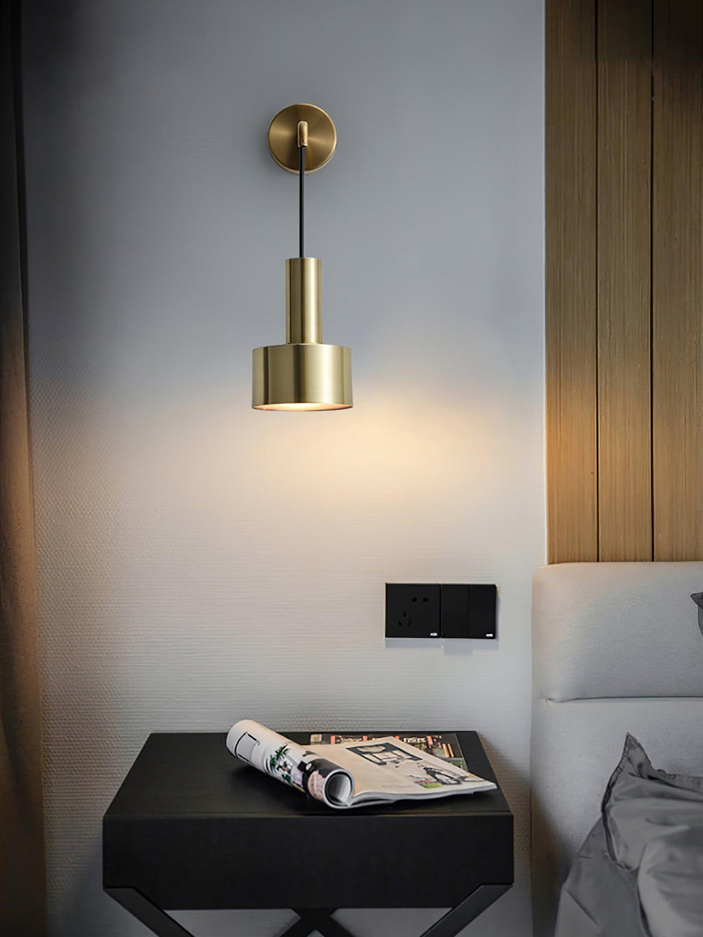 LED Wall Light Fixture - Modern Adjustable Arm Design for Living Room & Bedroom Lighting