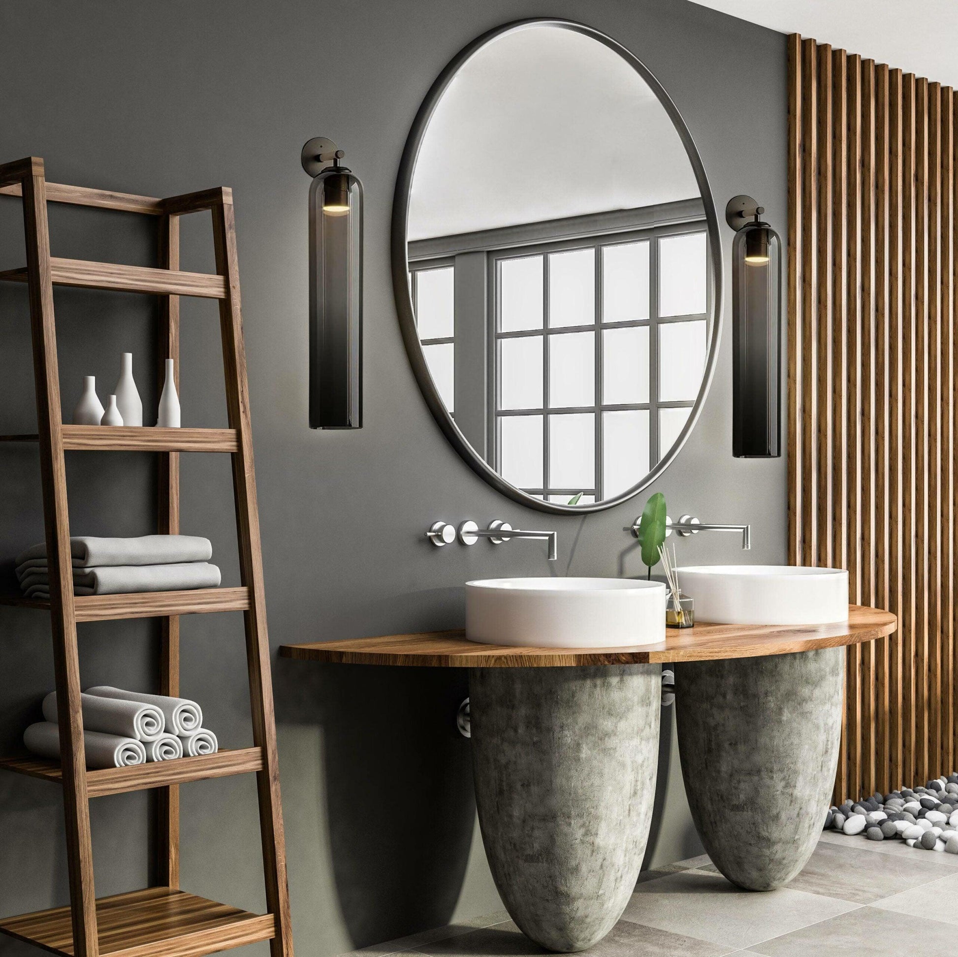 LED Art Glass Wall Sconce Light Fixture - Modern Decorative Lighting for Living Room & Hallway