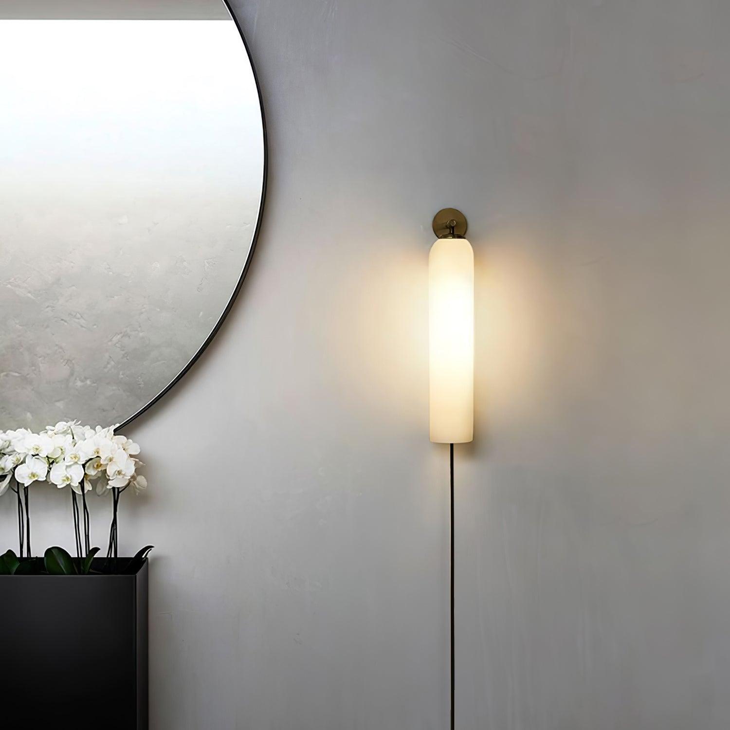 LED Art Glass Wall Sconce Light Fixture - Modern Decorative Lighting for Living Room & Hallway