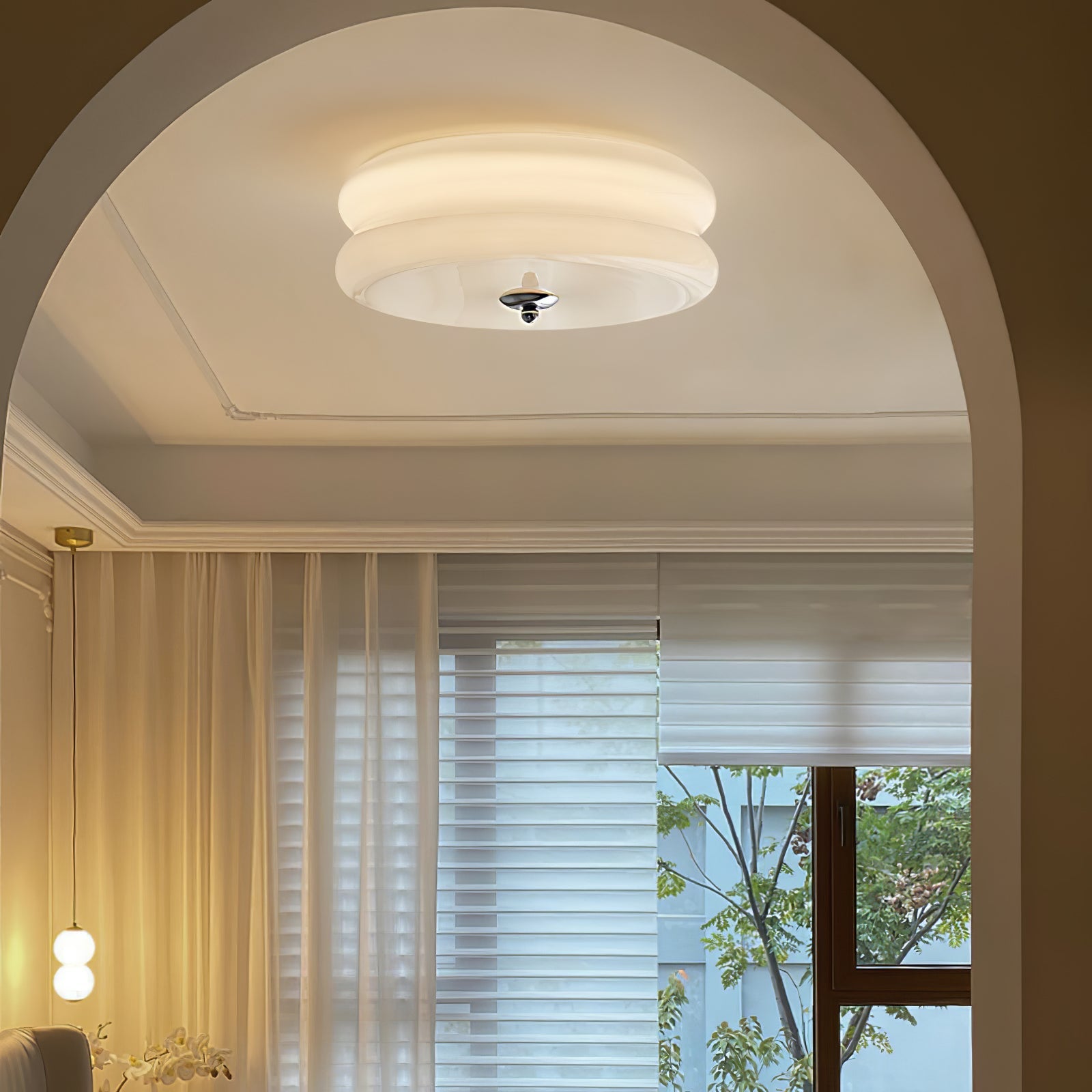 Art Deco Vintage Ceiling Light | Dimmable, Gold or Chrome Finish & Ideal for Modern and Traditional Interiors