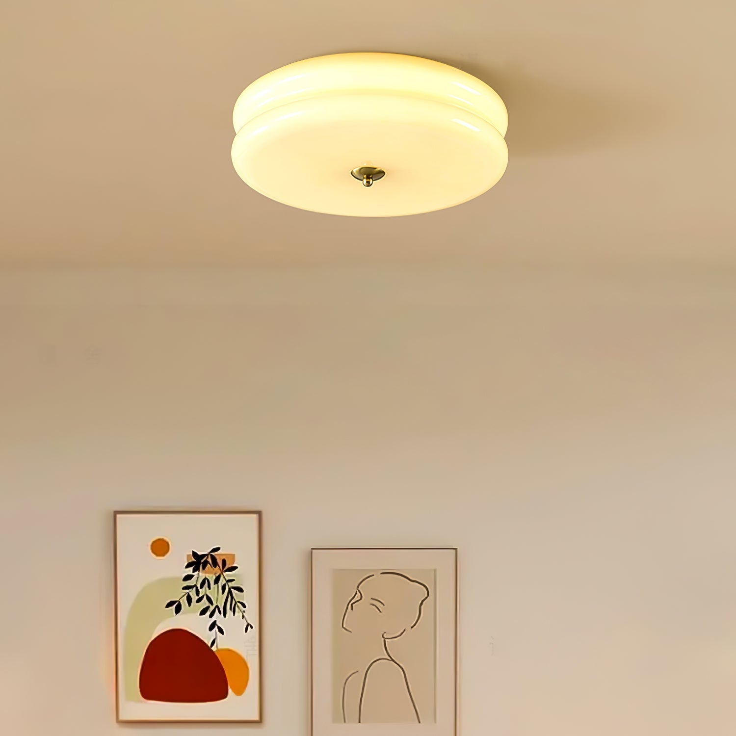 Art Deco Vintage Ceiling Light | Dimmable, Gold or Chrome Finish & Ideal for Modern and Traditional Interiors
