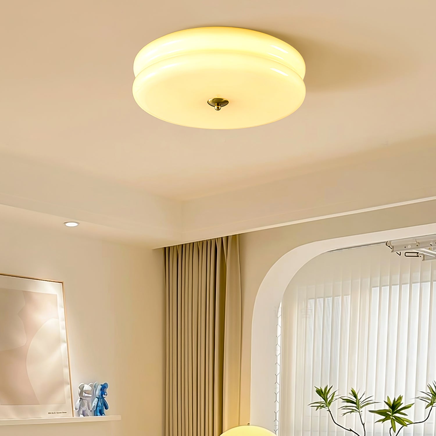 Art Deco Vintage Ceiling Light | Dimmable, Gold or Chrome Finish & Ideal for Modern and Traditional Interiors