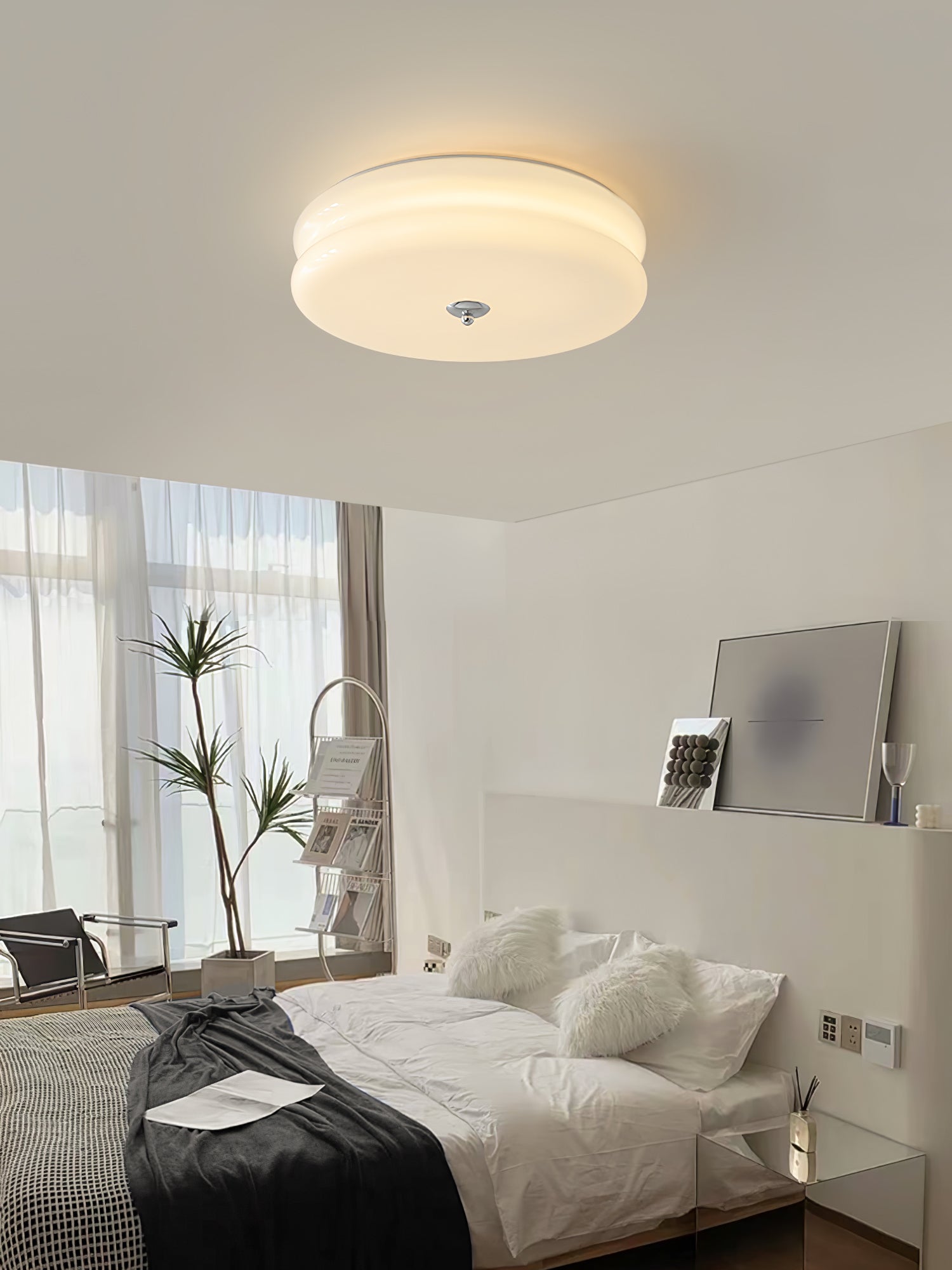 Art Deco Vintage Ceiling Light | Dimmable, Gold or Chrome Finish & Ideal for Modern and Traditional Interiors