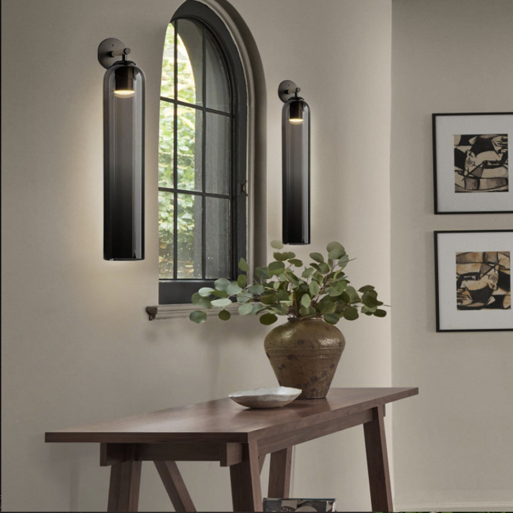 LED Art Glass Wall Sconce Light Fixture - Modern Decorative Lighting for Hallway & Living Room