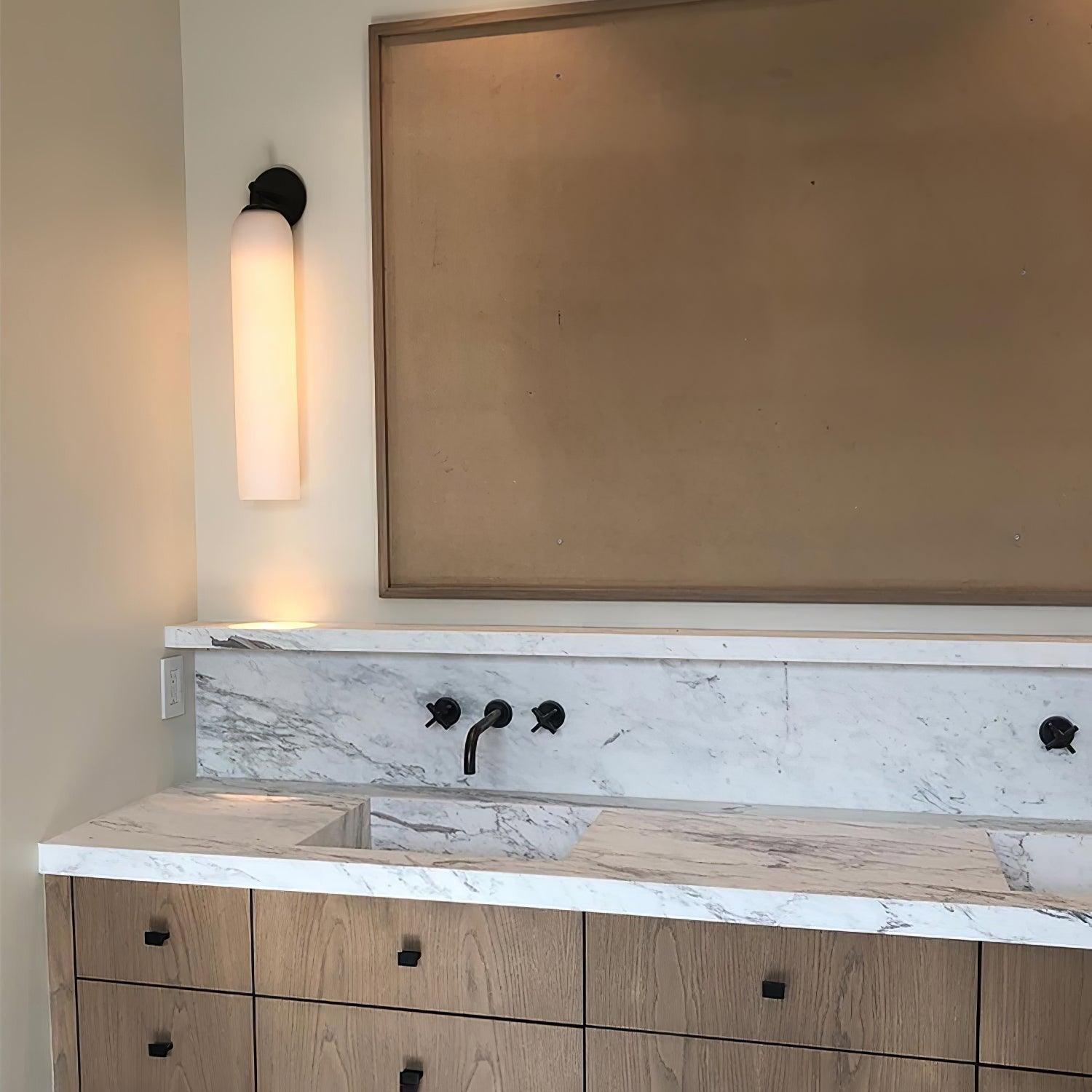 LED Art Glass Wall Sconce Light Fixture - Modern Decorative Lighting for Hallway & Living Room