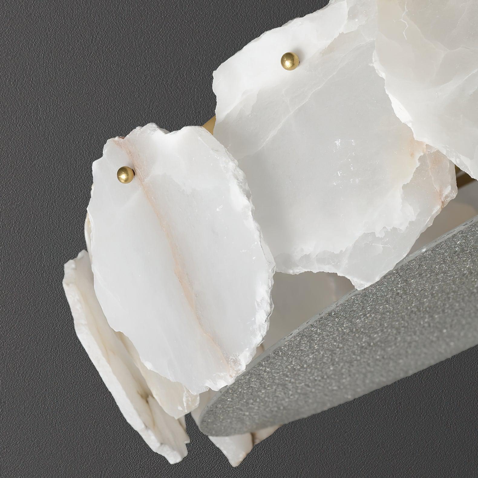 Alabaster Flush Mount Ceiling Light Fixture for Modern Home Decor & Ambient Lighting