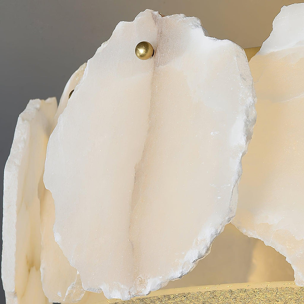 Alabaster Flush Mount Ceiling Light Fixture for Modern Home Decor & Ambient Lighting