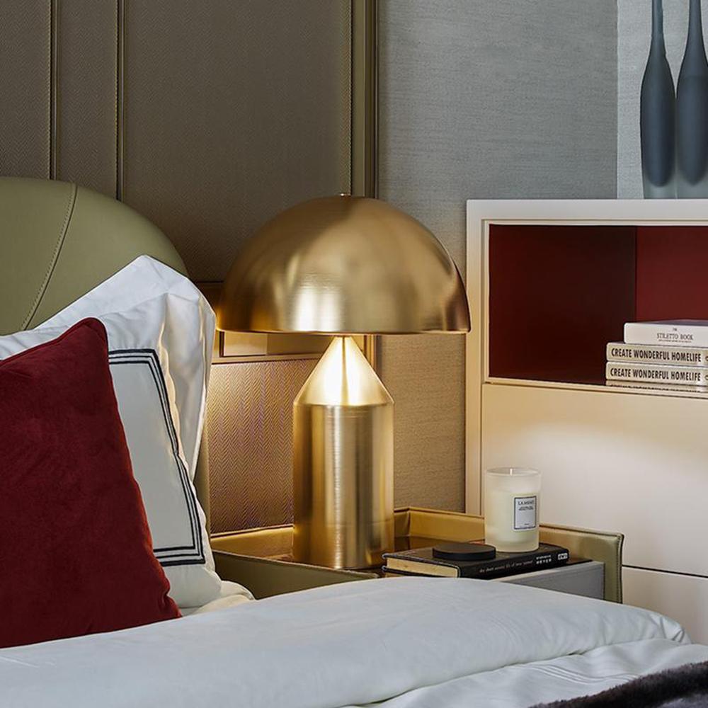 LED Metal Table Lamp - Modern Design with Adjustable Shade for Living Room & Bedroom Lighting