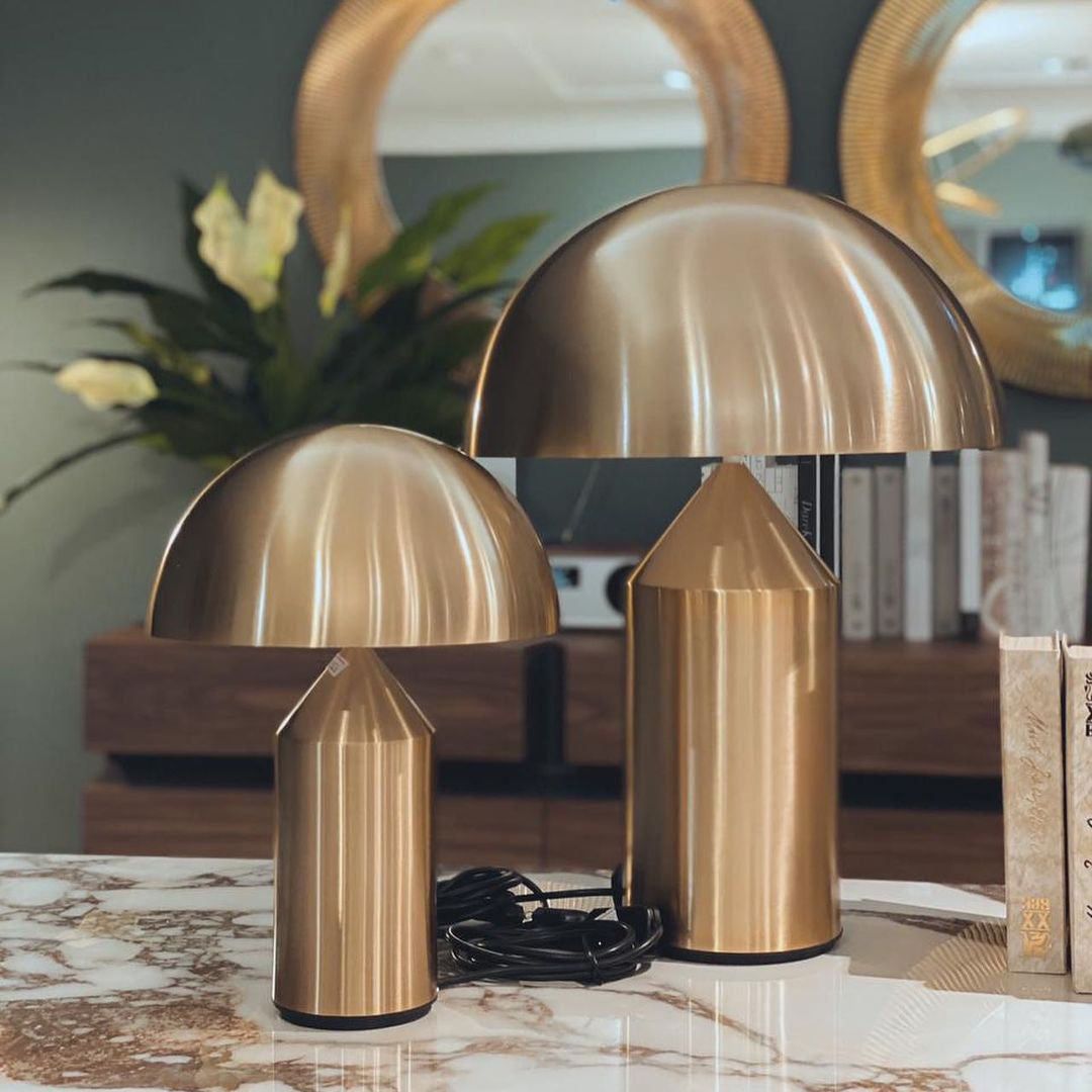 LED Metal Table Lamp - Modern Design with Adjustable Shade for Living Room & Bedroom Lighting