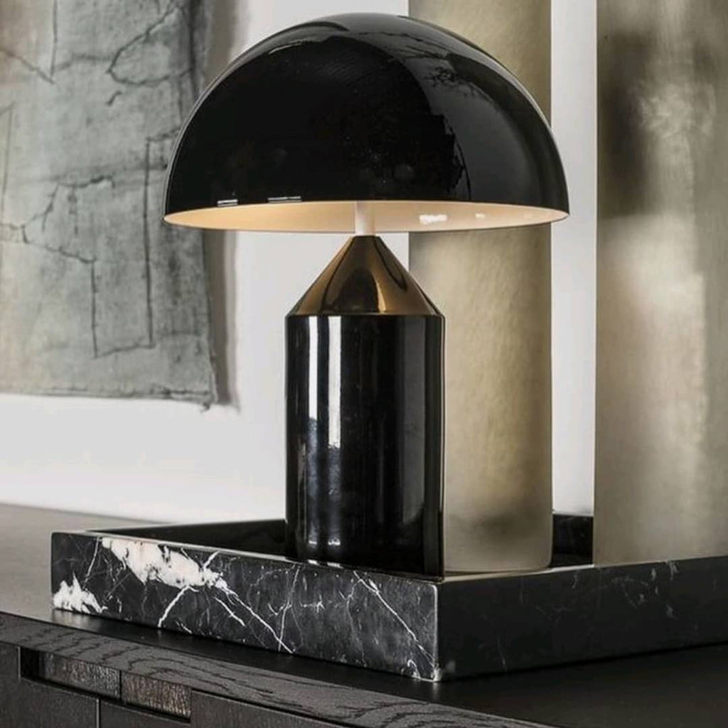 LED Metal Table Lamp - Modern Design with Adjustable Shade for Living Room & Bedroom Lighting