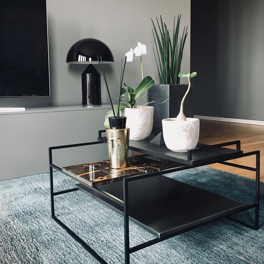 LED Metal Table Lamp - Modern Design with Adjustable Shade for Living Room & Bedroom Lighting