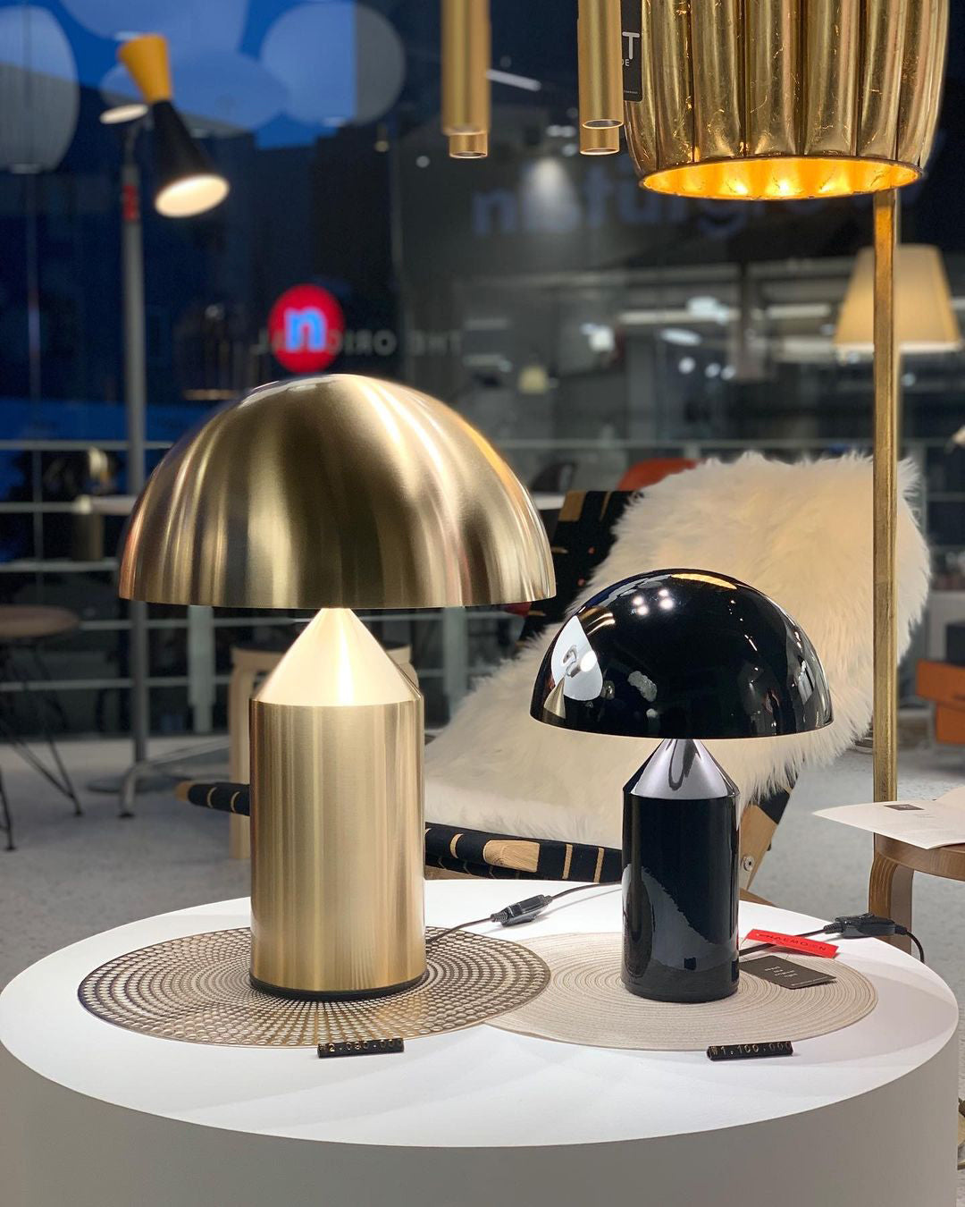 Metal Table Lamp with Adjustable Shade for Living Room, Bedroom & Office Use