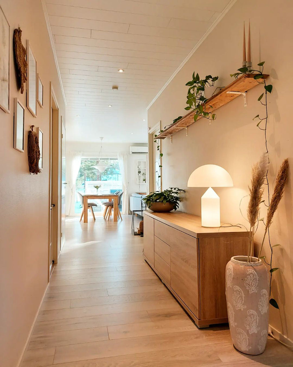 Metal Table Lamp with Adjustable Shade for Living Room, Bedroom & Office Use