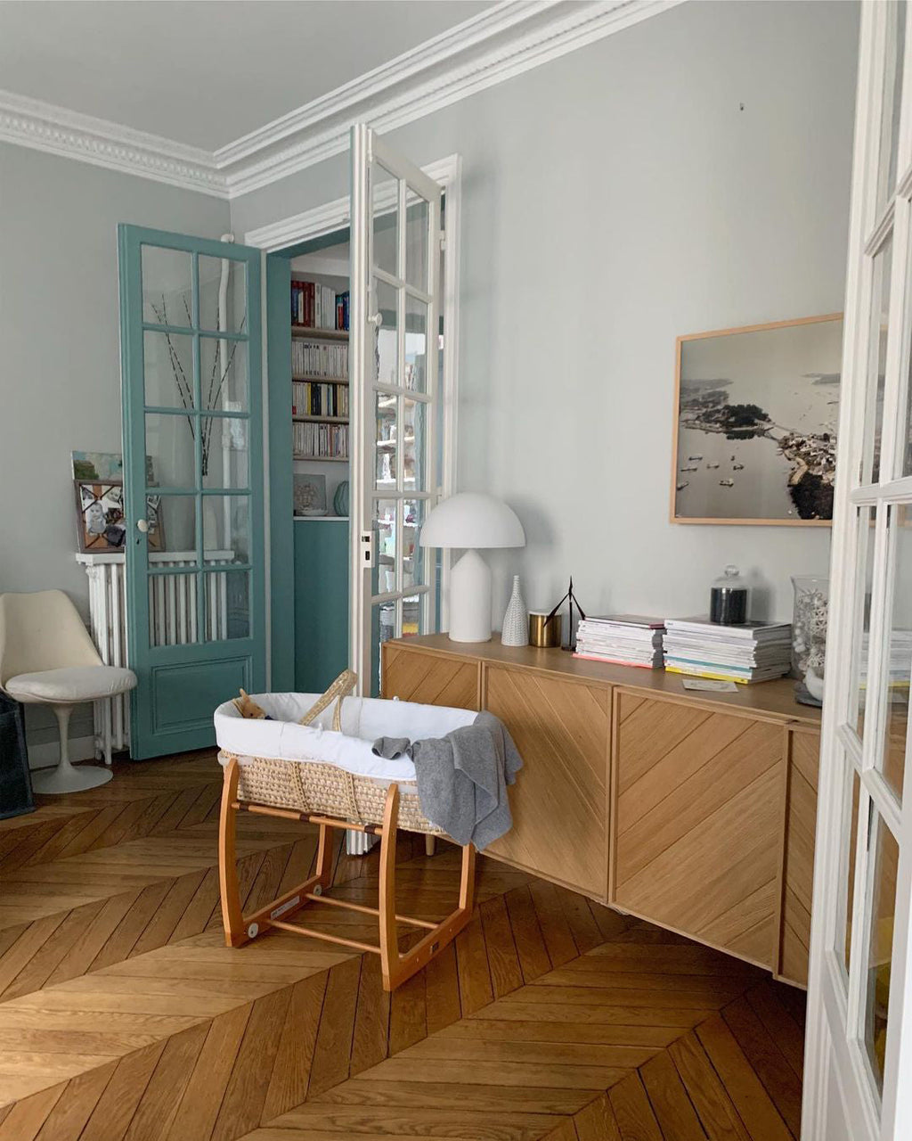 Metal Table Lamp with Adjustable Shade for Living Room, Bedroom & Office Use