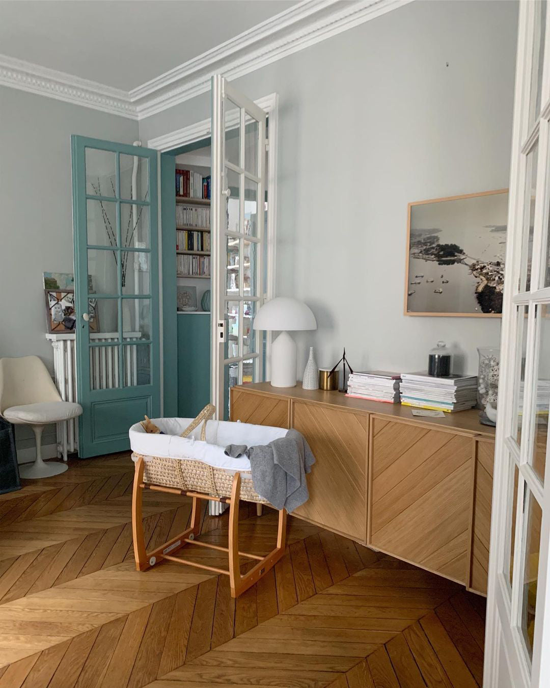 Metal Table Lamp with Adjustable Shade for Living Room, Bedroom & Office Use