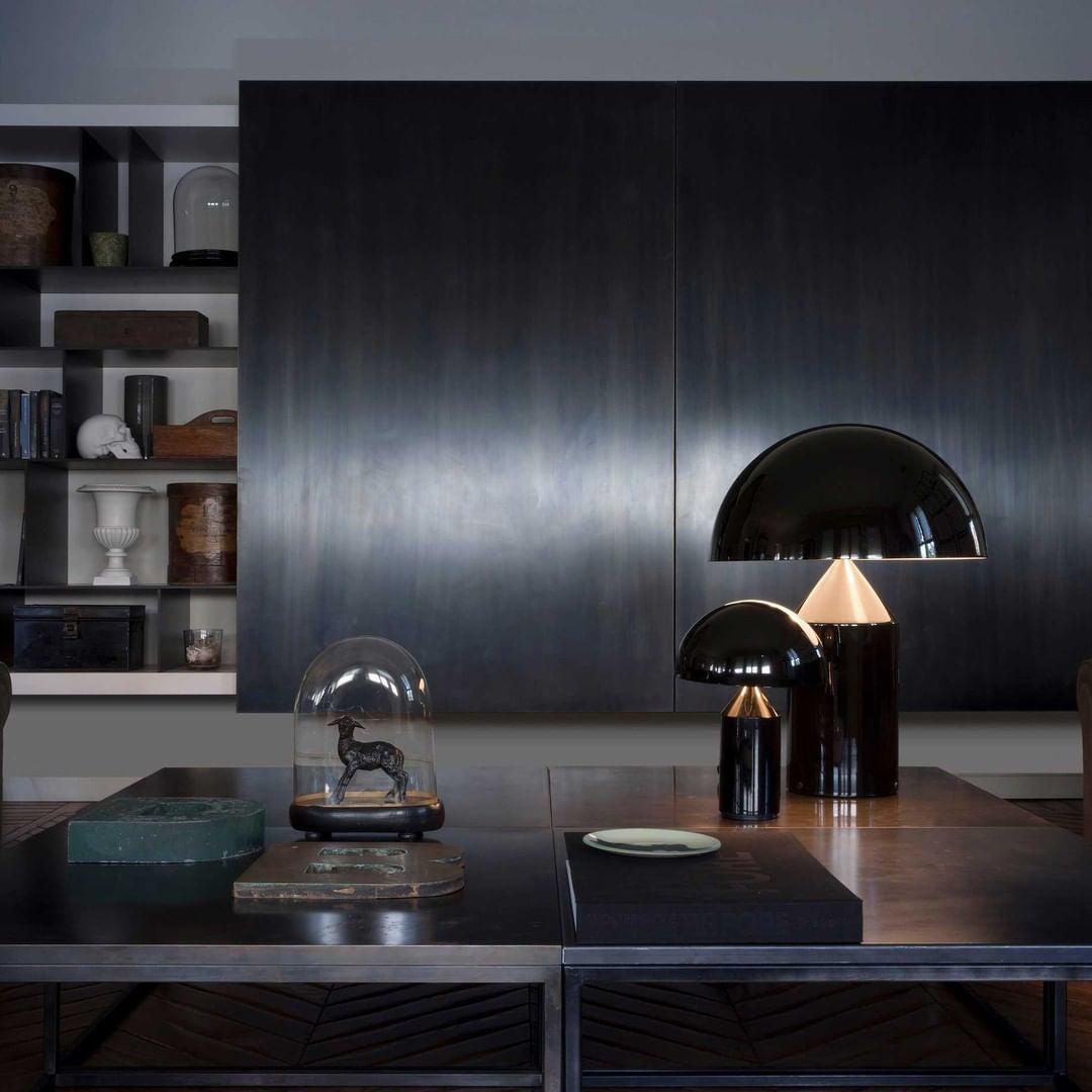 Metal Table Lamp with Adjustable Shade for Modern Home Office & Living Room Lighting