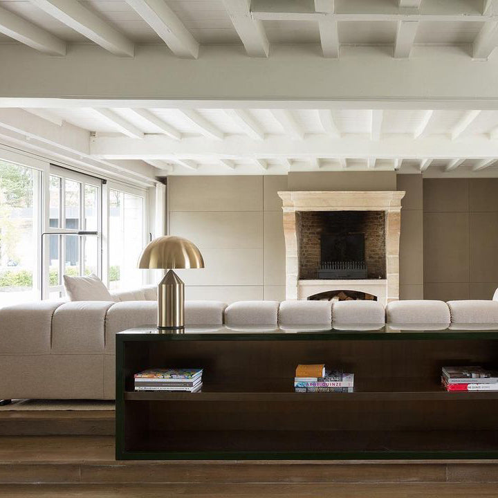 Metal Table Lamp with Adjustable Shade for Living Room, Bedroom & Office Use