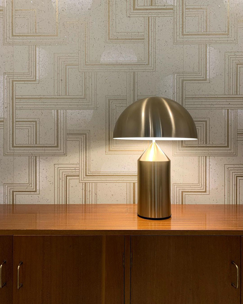 Metal Table Lamp with Adjustable Shade for Living Room, Bedroom & Office Use