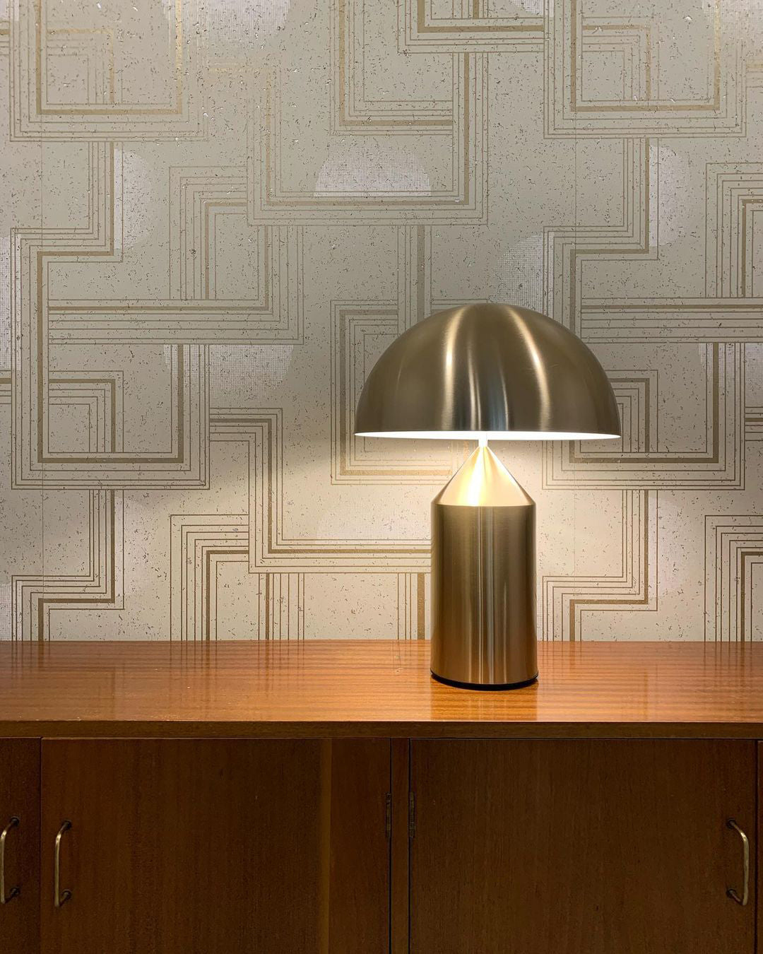 Metal Table Lamp with Adjustable Shade for Living Room, Bedroom & Office Use