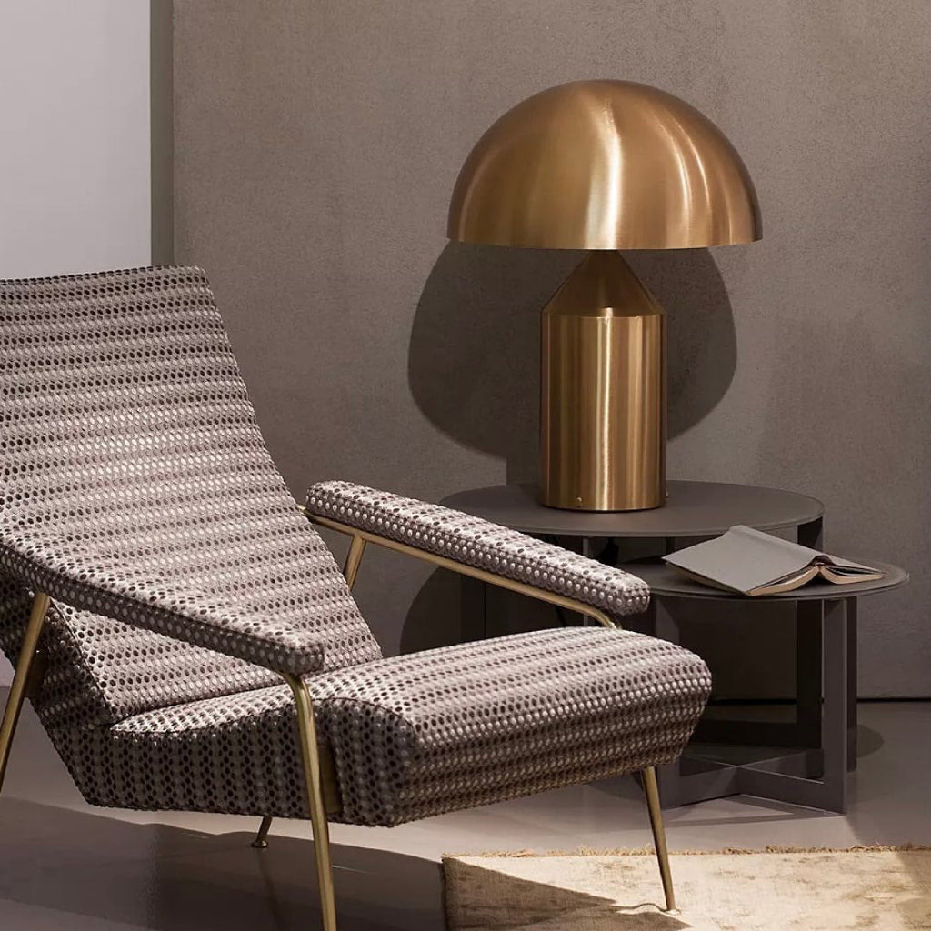 Metal Table Lamp with Adjustable Shade for Living Room, Bedroom & Office Use