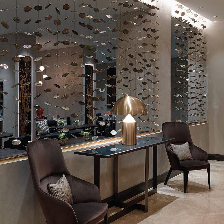 Metal Table Lamp with Adjustable Shade for Modern Home Office & Living Room Lighting