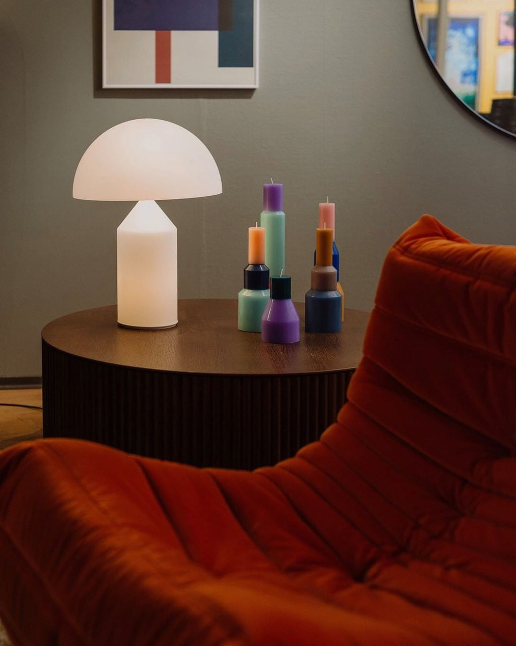 Metal Table Lamp with Adjustable Shade for Modern Home Office & Living Room Lighting