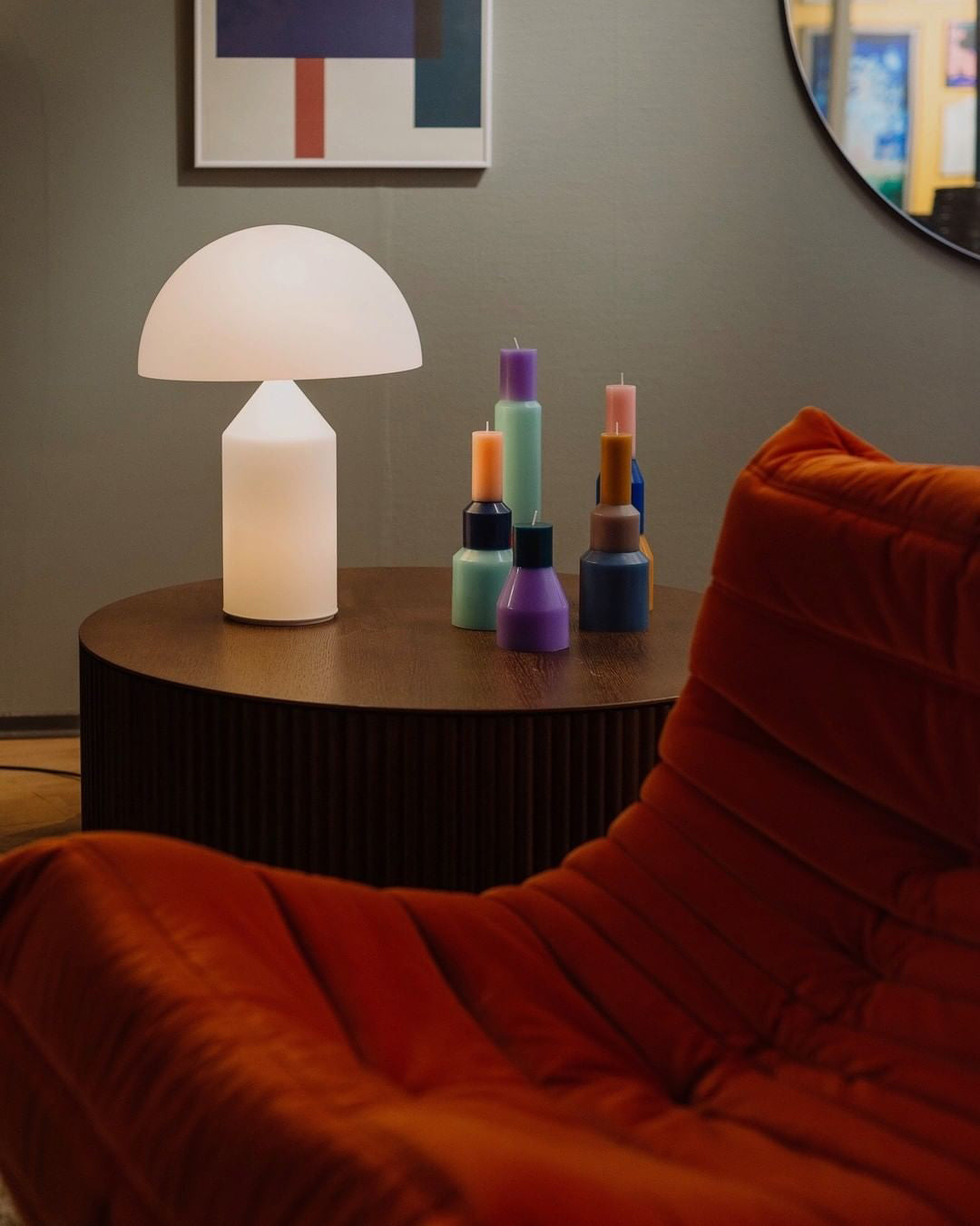 Metal Table Lamp with Adjustable Shade for Modern Home Office & Living Room Lighting