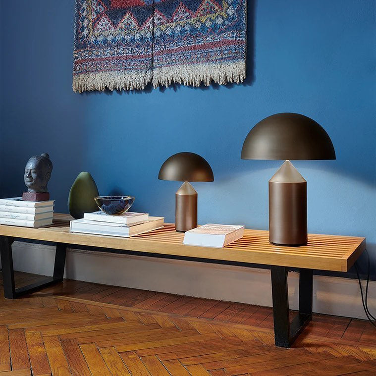 Metal Table Lamp with Adjustable Shade for Living Room, Bedroom & Office Use