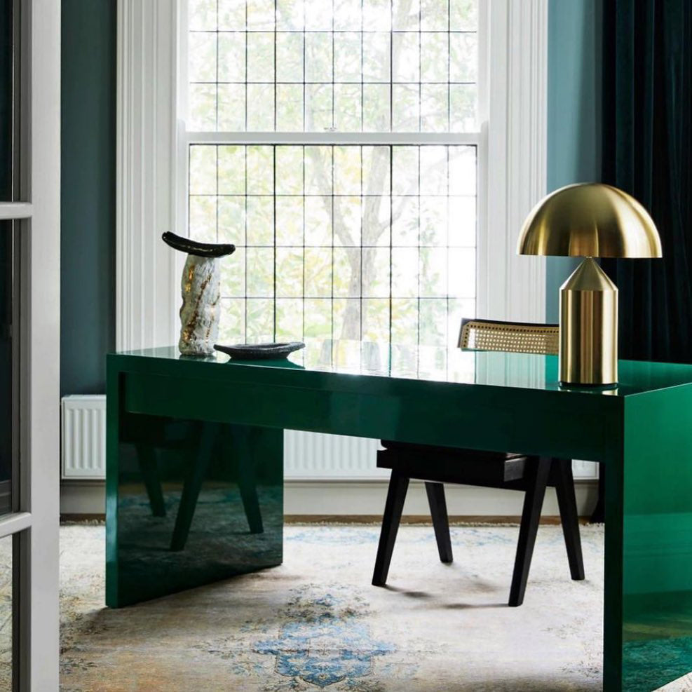 Metal Table Lamp with Adjustable Shade for Living Room, Bedroom & Office Use